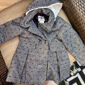 Girls Size 6 Hooded Peacoat